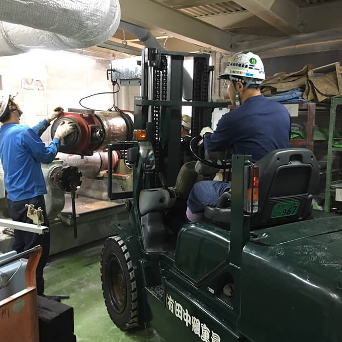 ミキシングロール組立工事