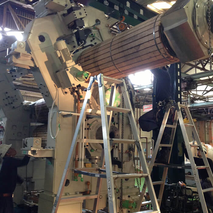 カレンダーロール組立工事